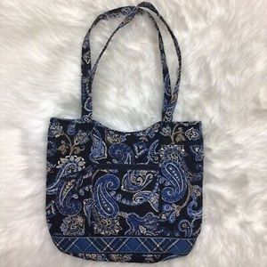 VERA BRADLEY Quilted Tote DEEP NIGHT PAISLEY Purse Bag
